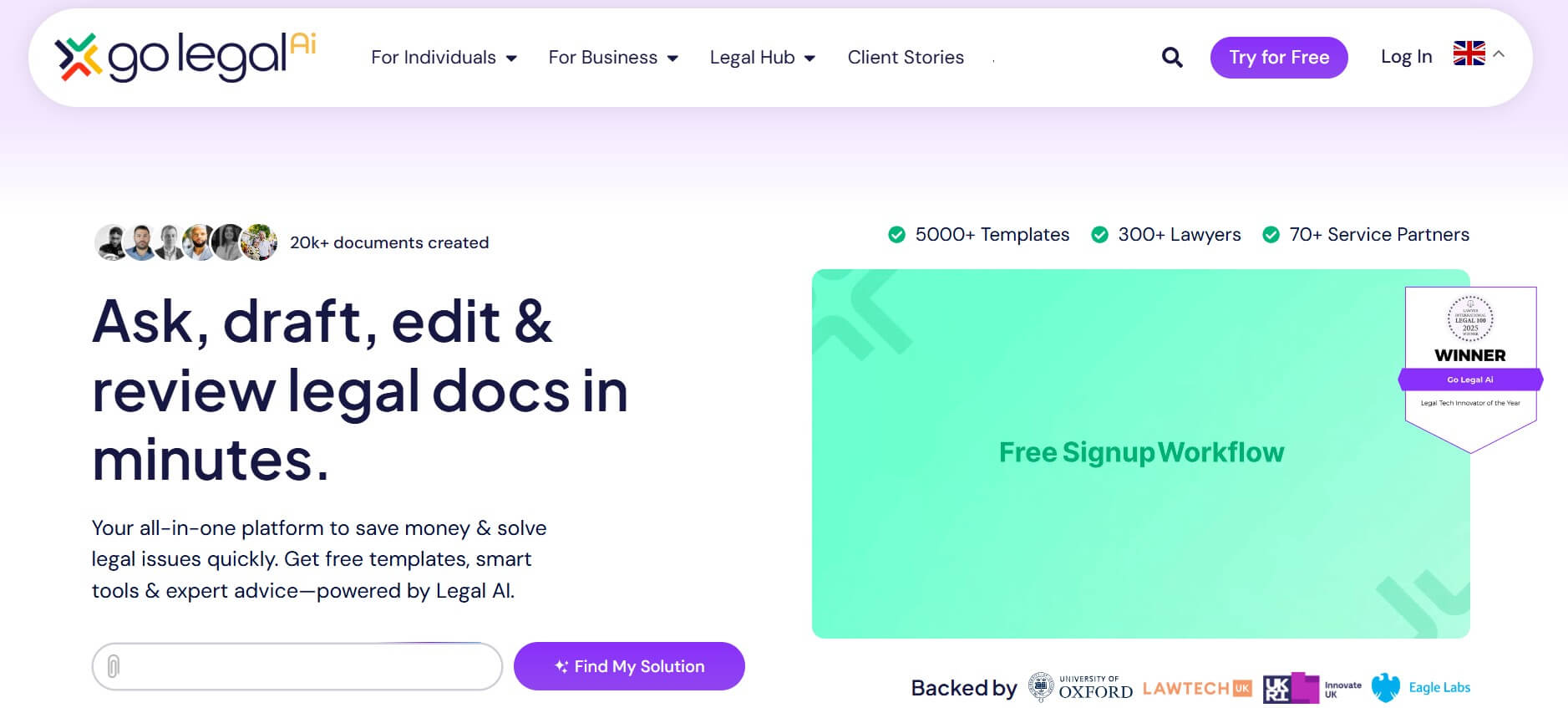 Go Legal AI featured screenshot